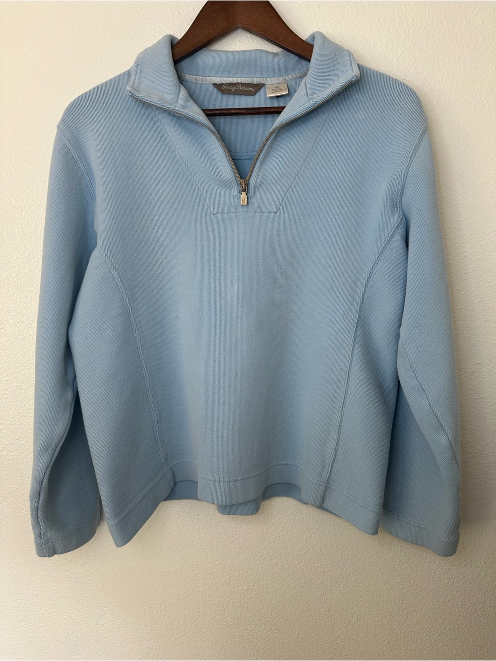 Tommy Bahama Soft Light Blue Quarter-Zip Sweater